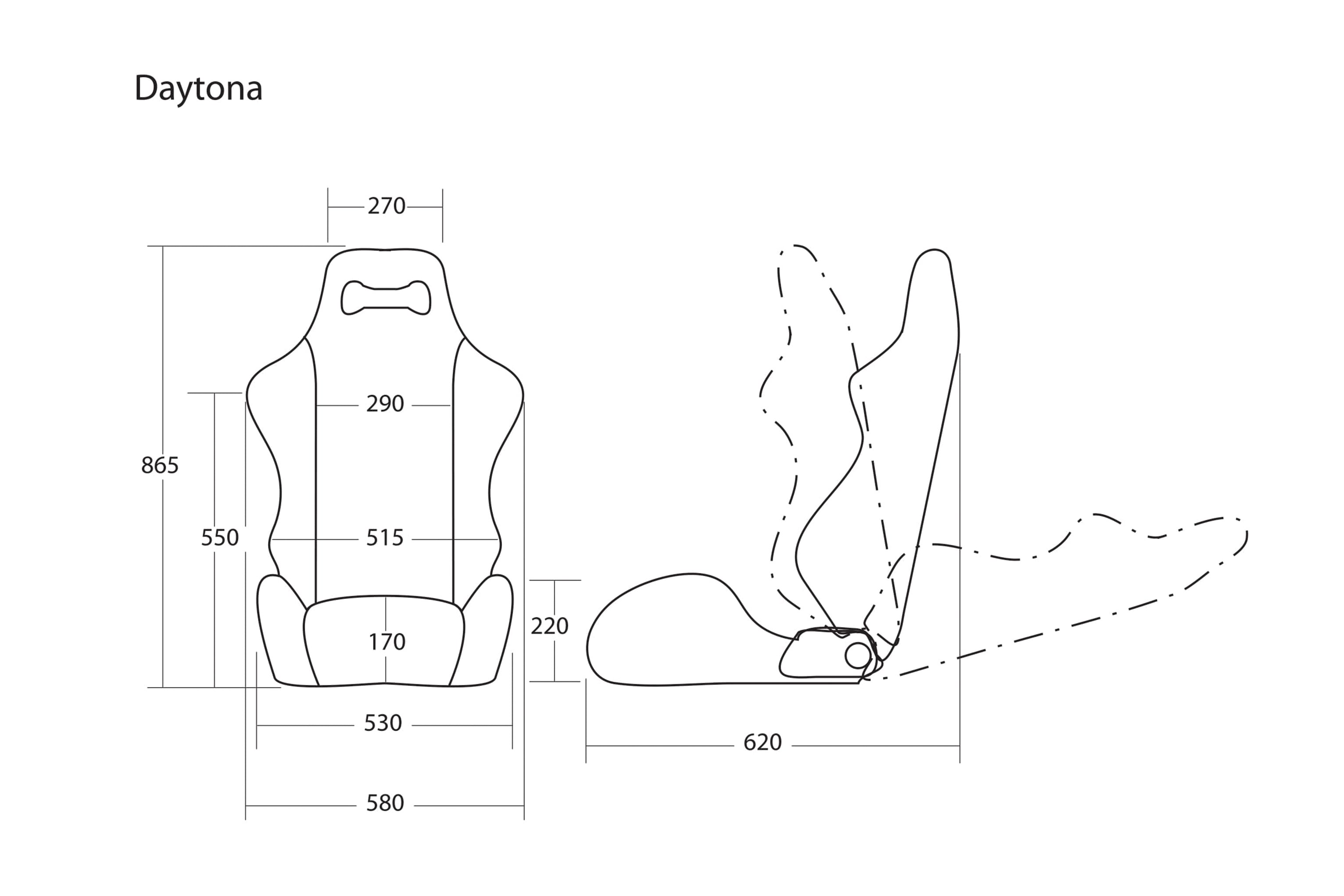 Cobra Daytona Steel Racing Seat — view 2