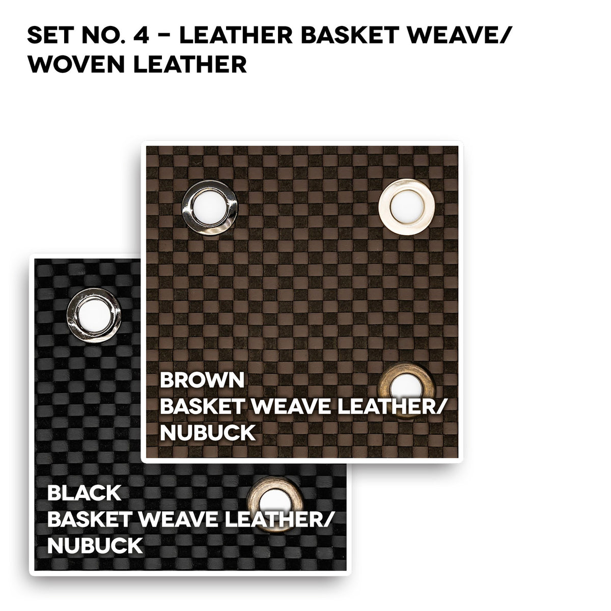 Samples set No. 4 - Leather basket weave / woven leather