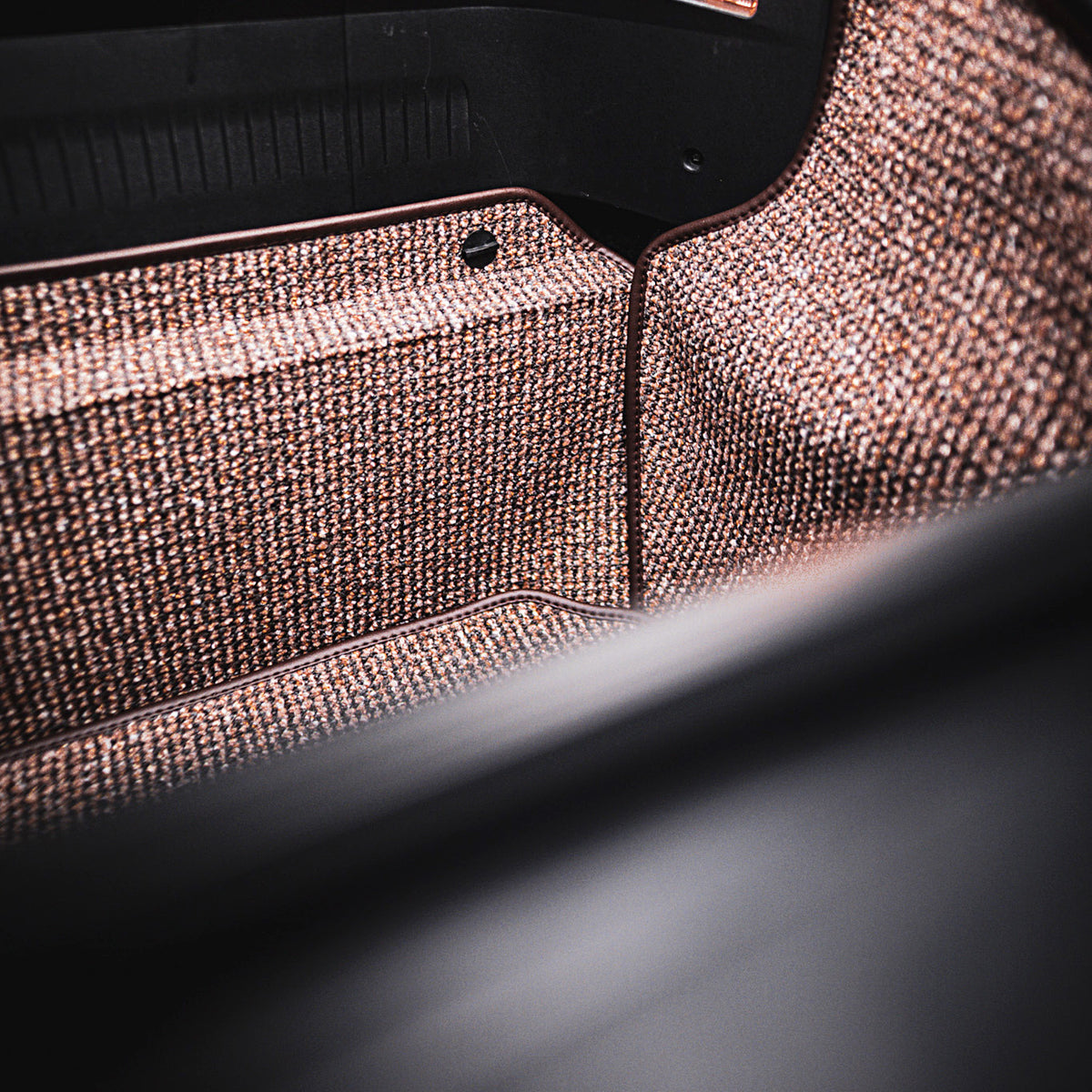 997/987 C2 - 911, Boxster, Cayman Trunk Mat Liner (2005-2012) - Brown Houndstooth