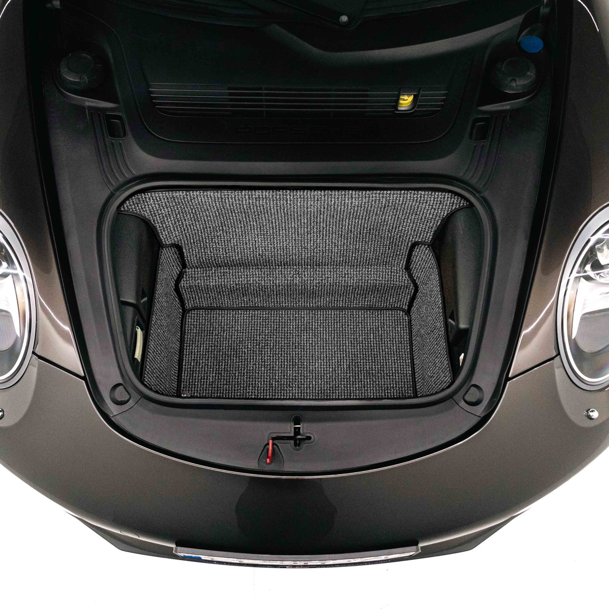 991/981 C2 - 911, Boxster, Cayman Trunk Mat Liner (2011-2018) - Black-Grey Houndstooth