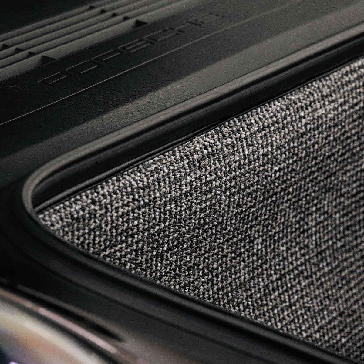 991/981 C2 - 911, Boxster, Cayman Trunk Mat Liner (2011-2018) - Black-Grey Houndstooth