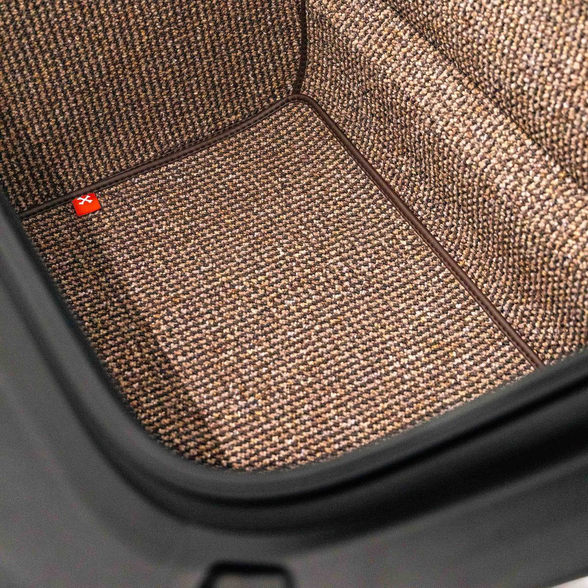 991/981 C2 - 911, Boxster, Cayman Trunk Mat Liner (2011-2018) - Brown Houndstooth