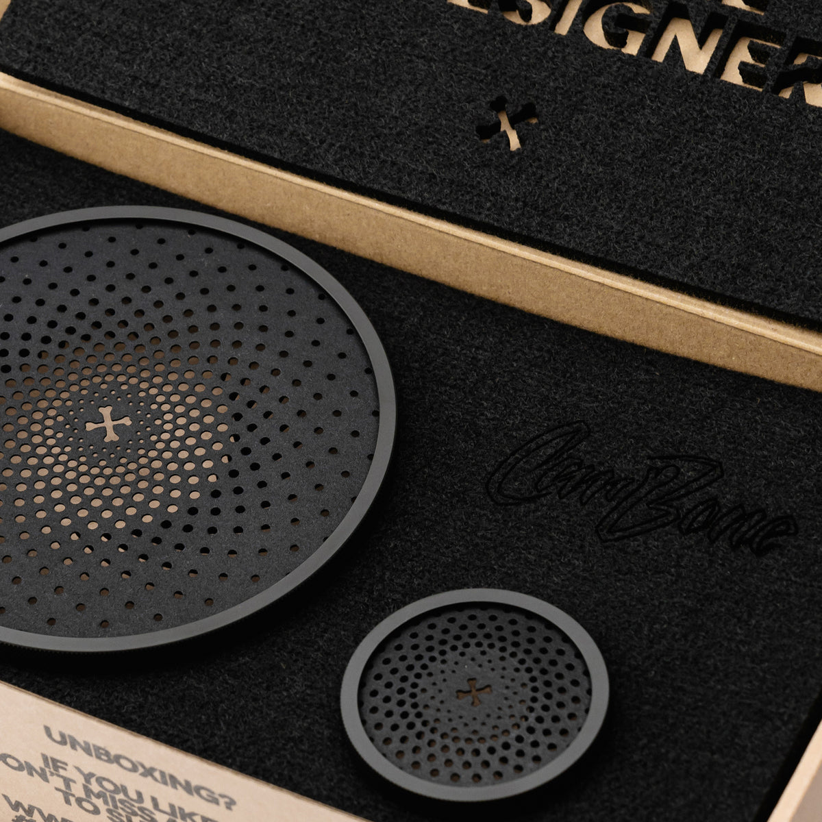 CarBone Sound Guards - Speaker covers for 2 tweeters and 2 main speakers - Black - RAW