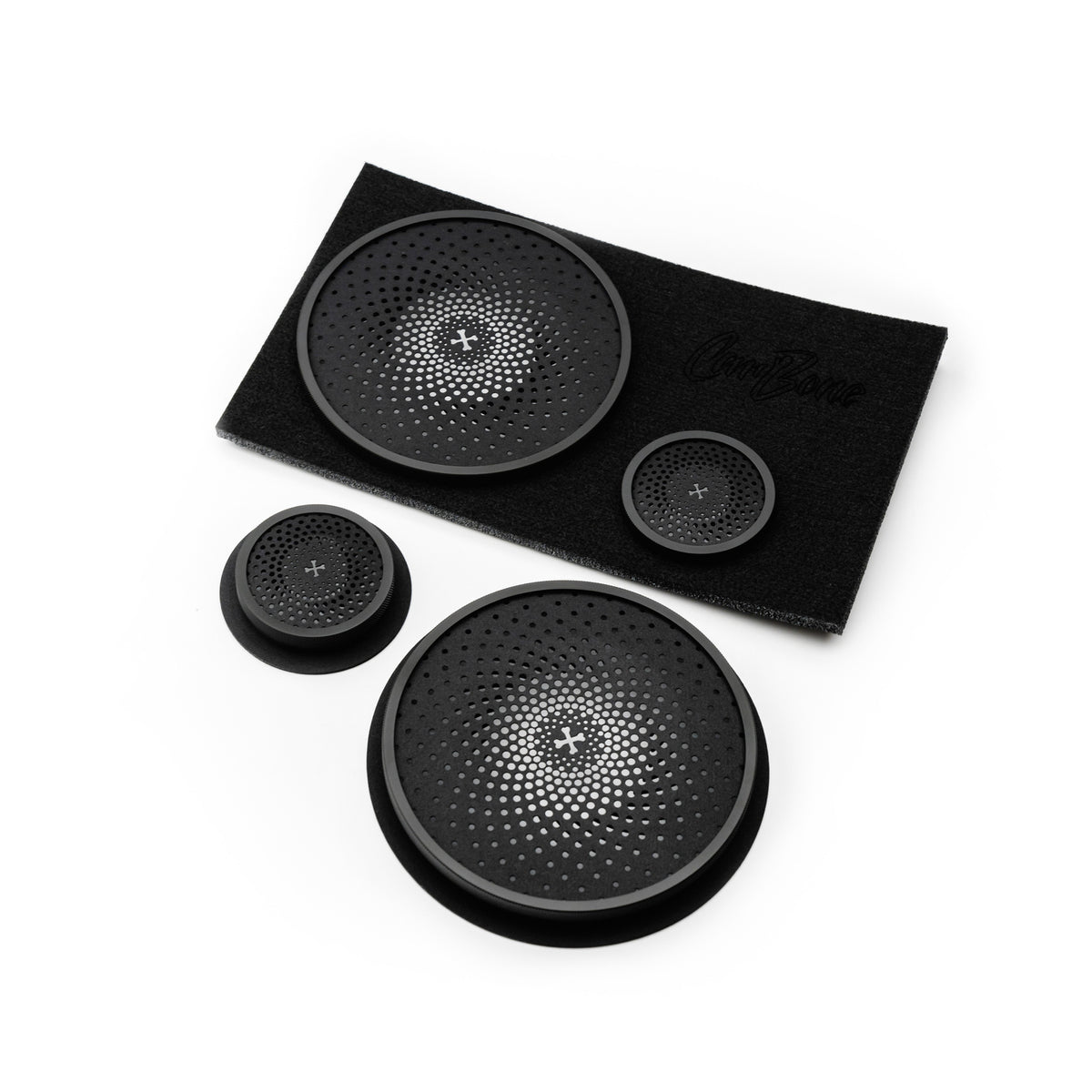 CarBone Sound Guards - Speaker covers for 2 tweeters and 2 main speakers - Black - RAW