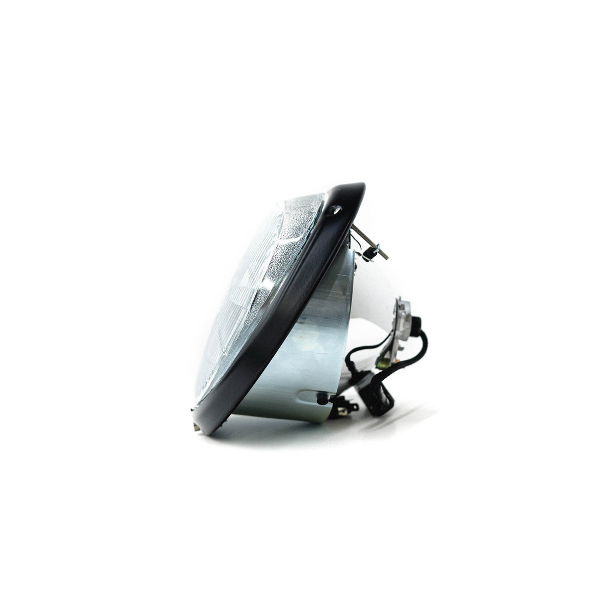 Bi-LED headlights CHROME + H4 Clear Ribbed Lens (set of 2)