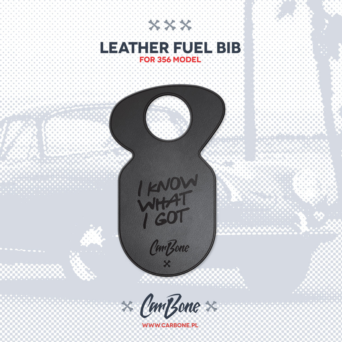 Leather Fuel Bib (Gas Flap) for 356 Model - Just needs some TLC