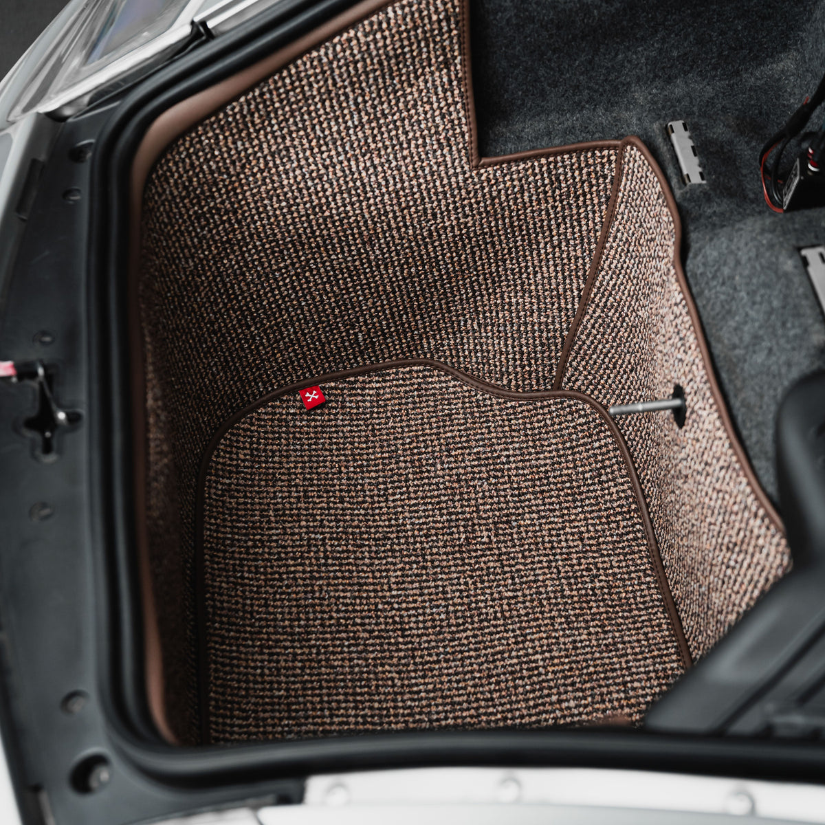 996 C2 - 911 Trunk Mat Liner (1997-2004) - Brown Houndstooth