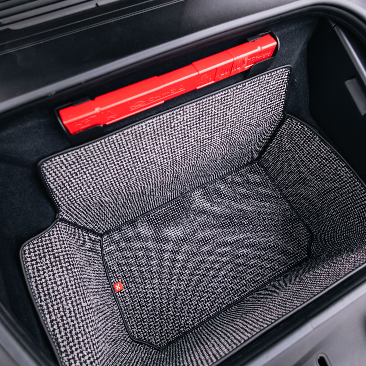 992 C2 - 911 Trunk Mat Liner (2019-present) - Black-Grey Houndstooth