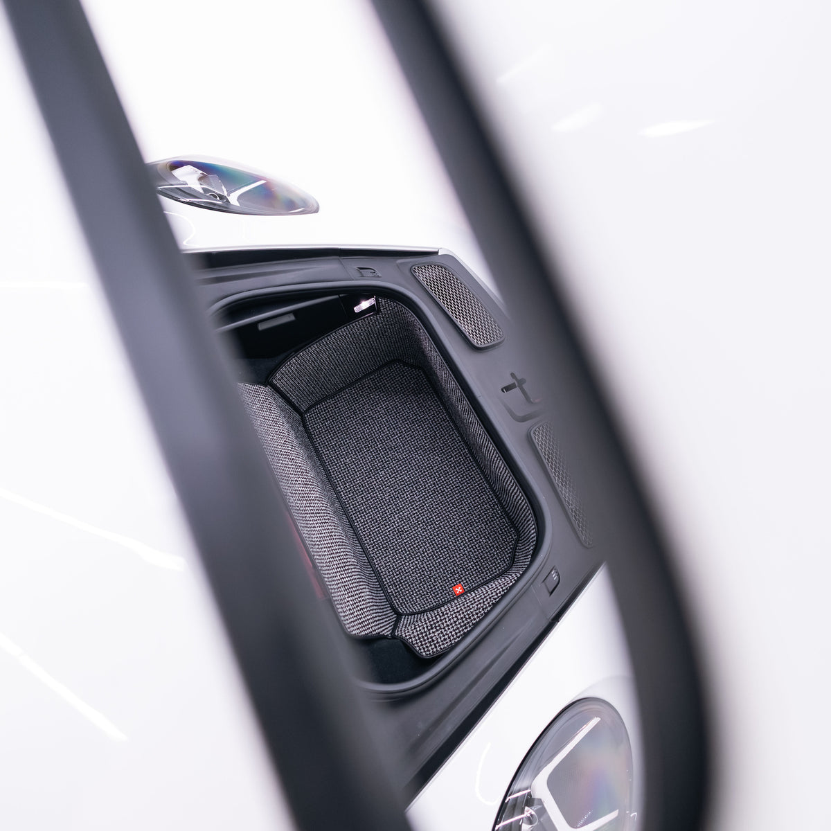 992 C2 - 911 Trunk Mat Liner (2019-present) - Black-Grey Houndstooth