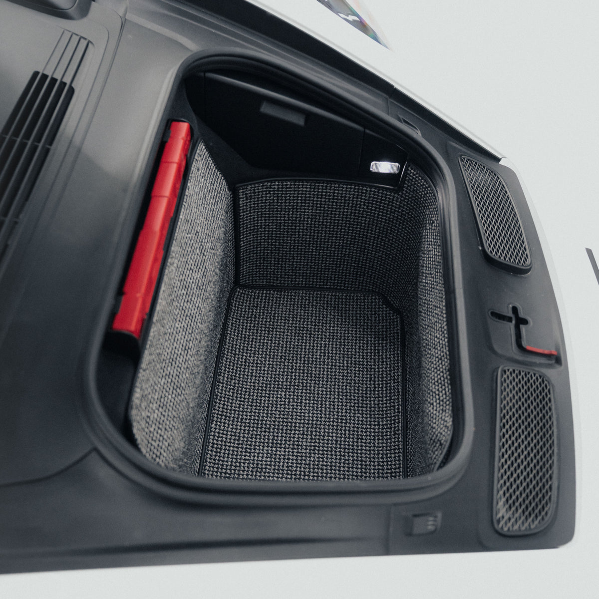 992 C2 - 911 Trunk Mat Liner (2019-present) - Black-Grey Houndstooth