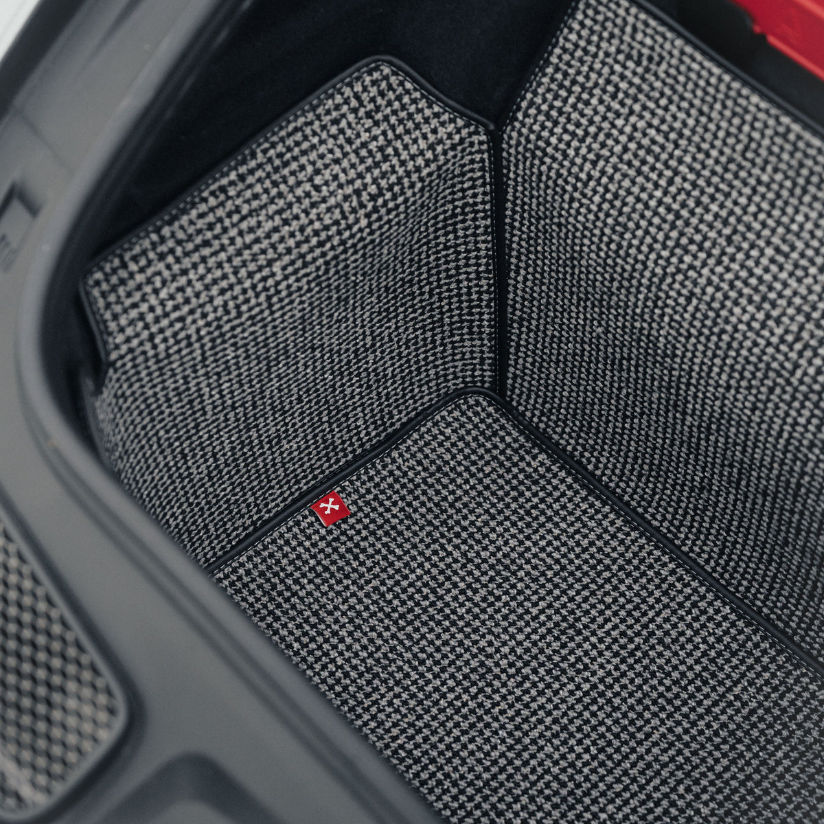992 C2 - 911 Trunk Mat Liner (2019-present) - Black-Grey Houndstooth