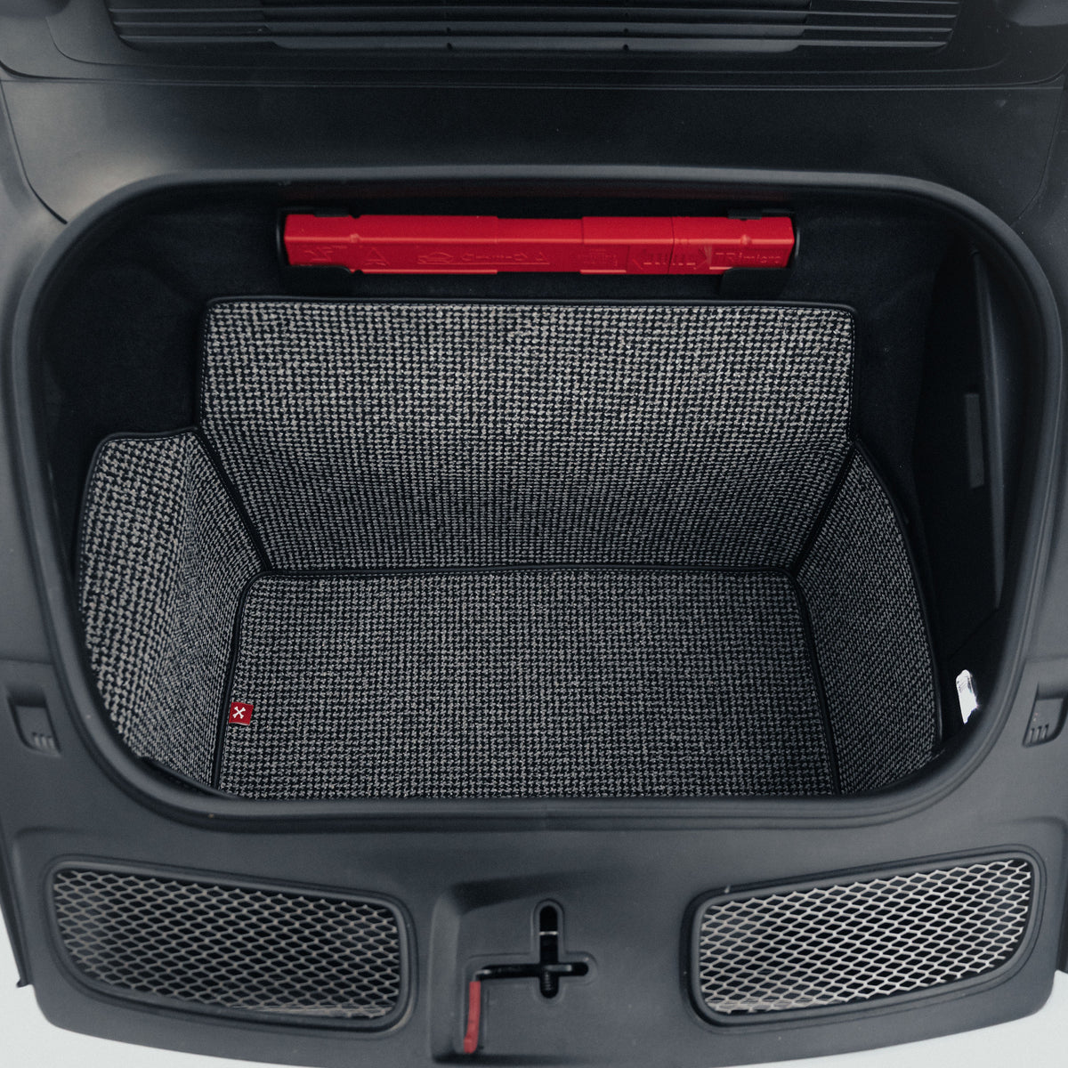 992 C2 - 911 Trunk Mat Liner (2019-present) - Black-Grey Houndstooth