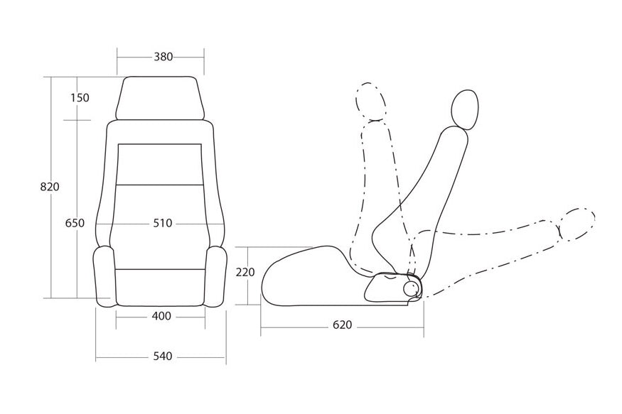 Cobra Lemans Reclining Racing Seat — view 7