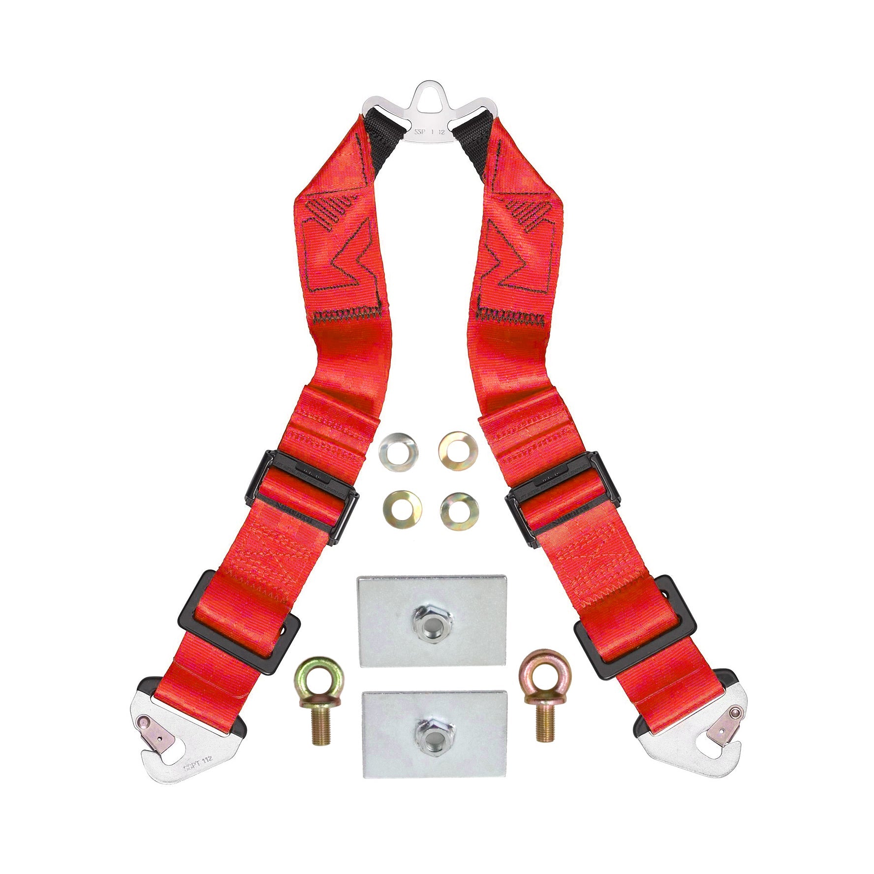 Schroth T-Bar Snap-on 6-Point Sub-Strap w/Inline Adjusters