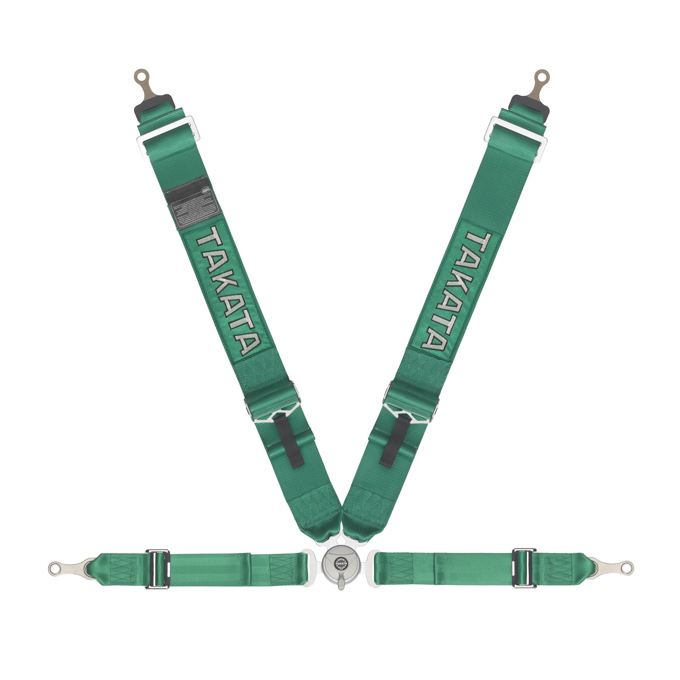 TAKATA Race4 ASM 3in Shoulder-2in Lap Belt-Pull-up Lap Adjuster- Bolt-on attachments