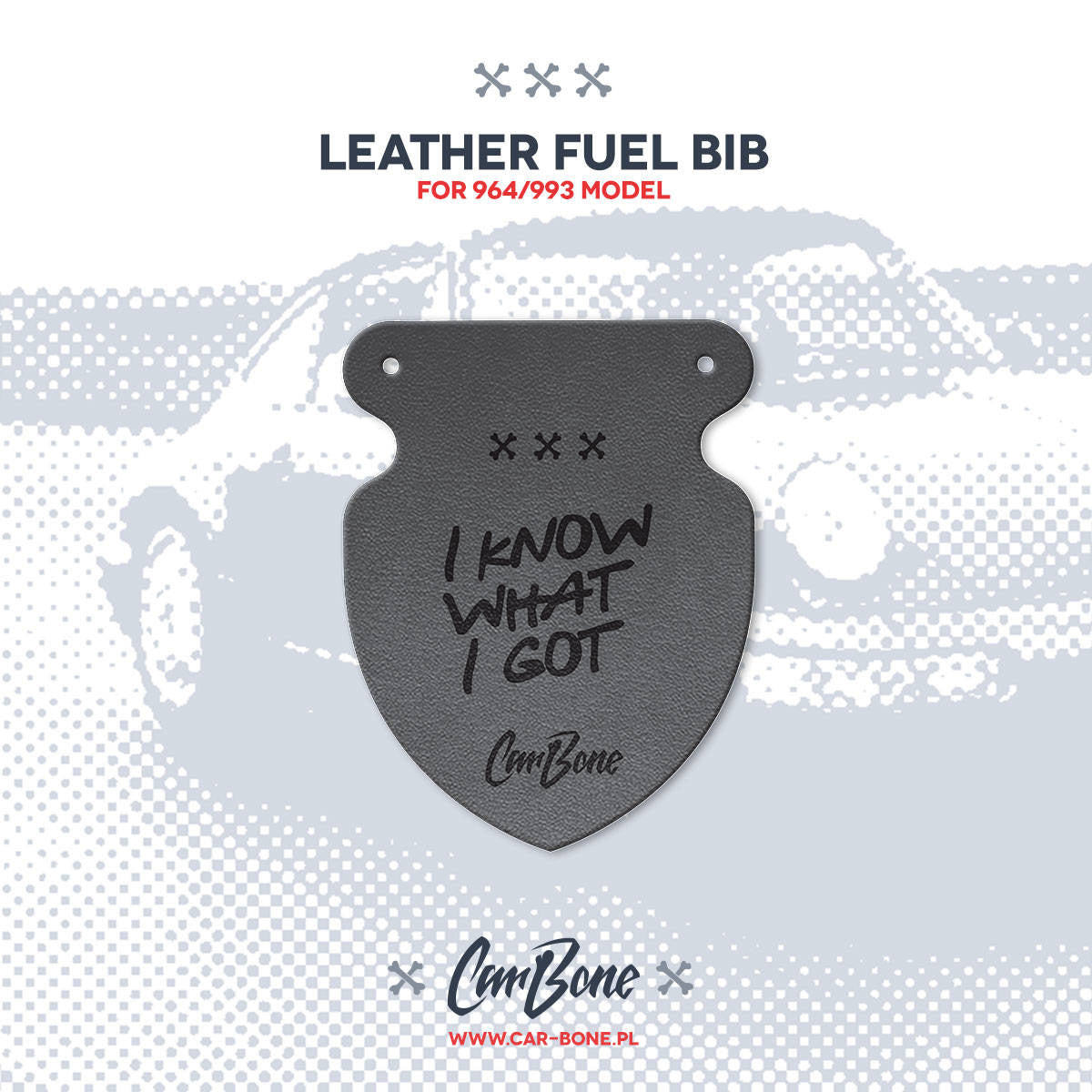Leather Fuel Bib (Gas Flap) for 964&993 Model - Human Gimme Food