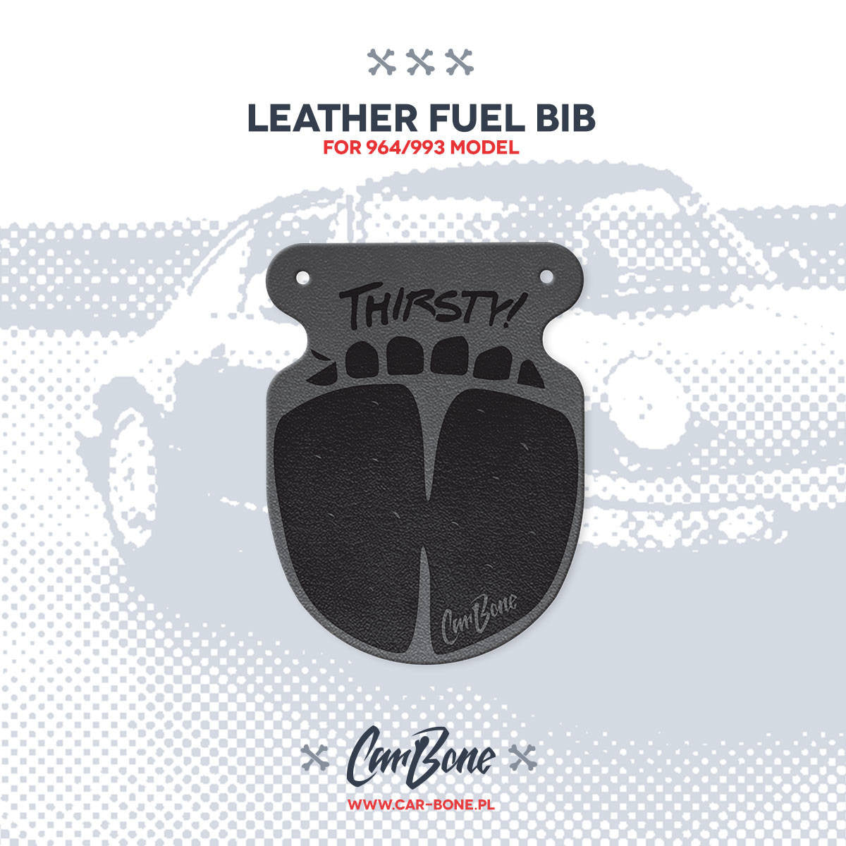 Leather Fuel Bib (Gas Flap) for 964&993 Model - Human Gimme Food