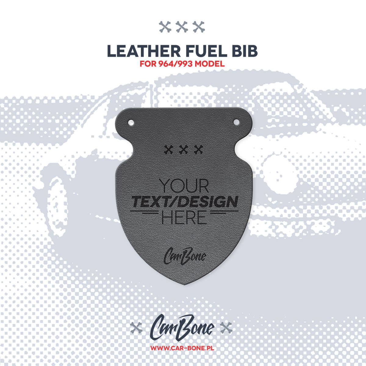 Leather Fuel Bib (Gas Flap) for 964&993 Model - Human Gimme Food