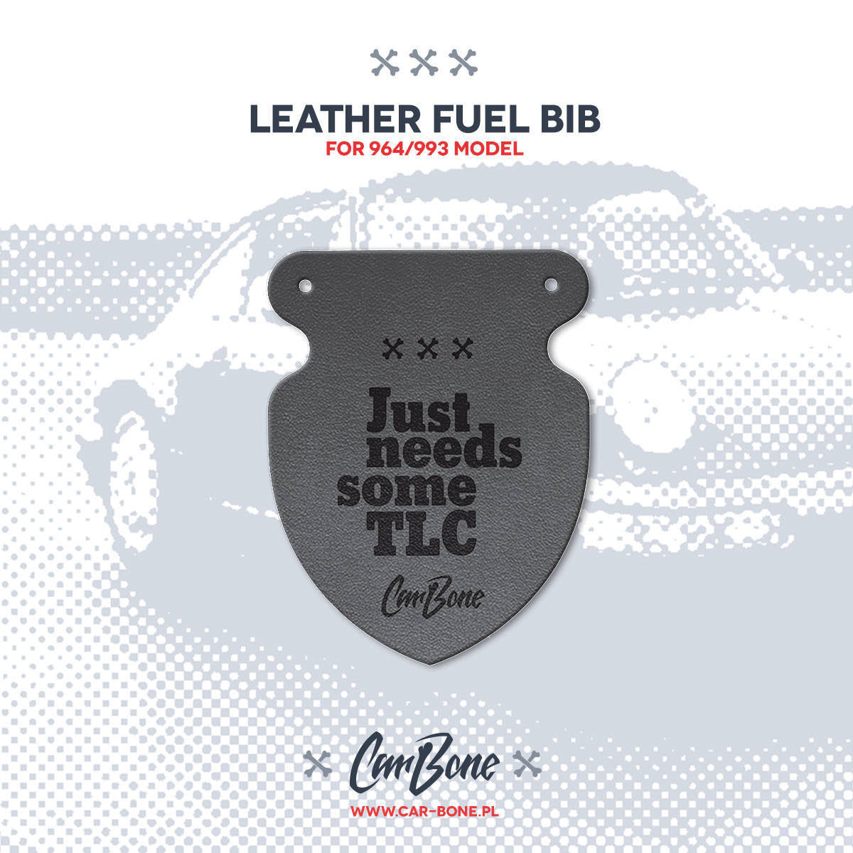 Leather Fuel Bib (Gas Flap) for 964&993 Model - Custom