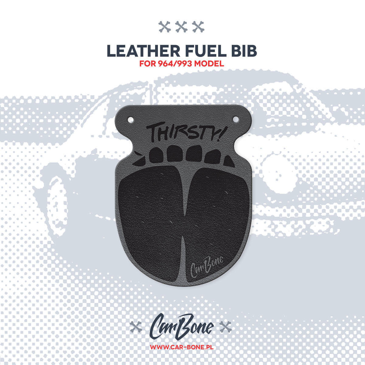 Leather Fuel Bib (Gas Flap) for 964&993 Model - Custom