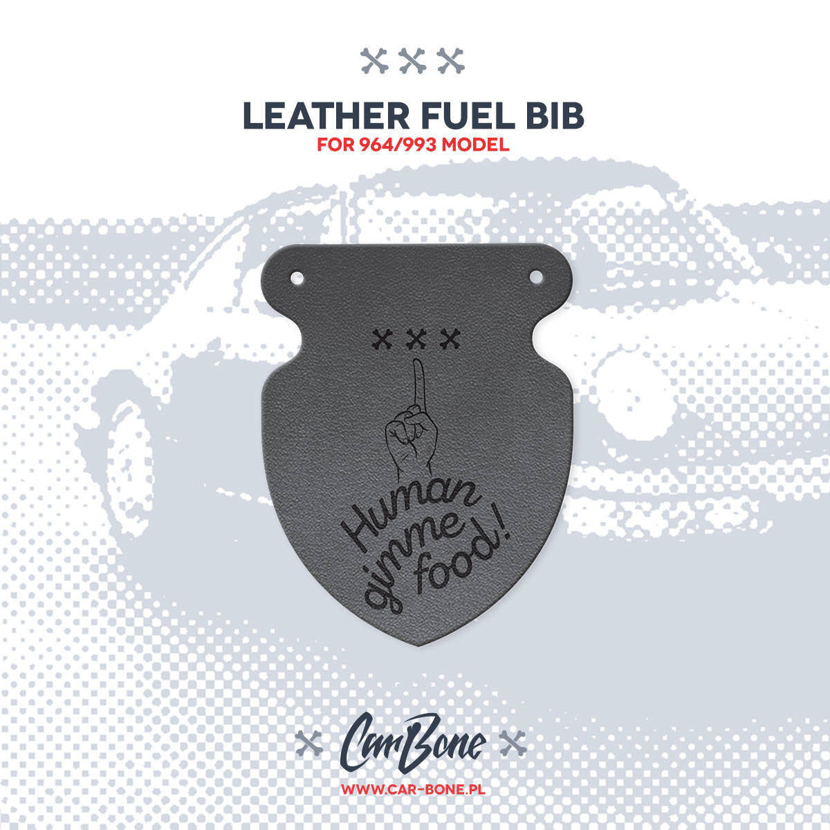 Leather Fuel Bib (Gas Flap) for 964&993 Model - Custom