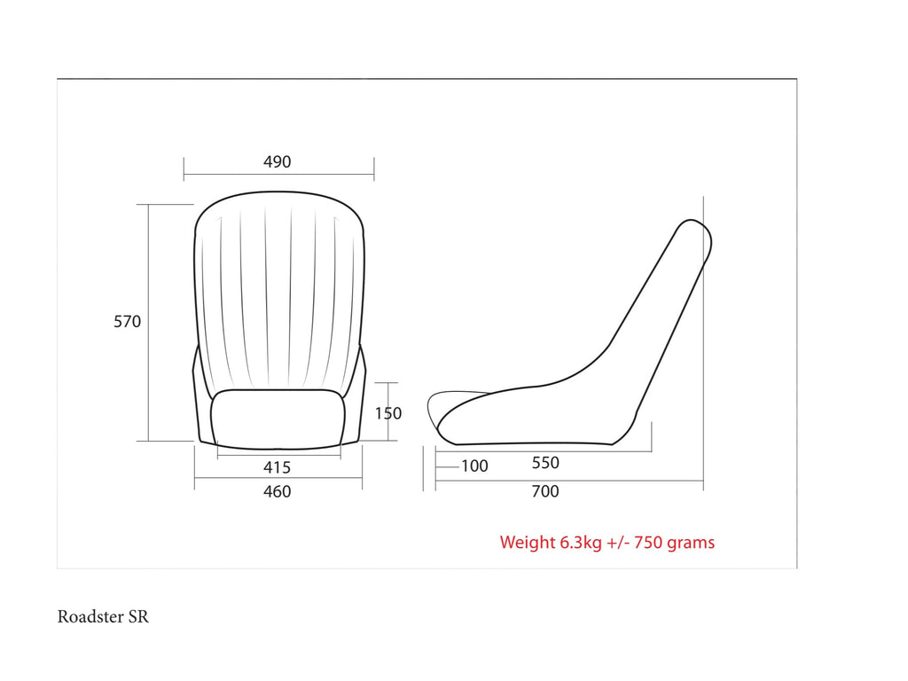 Cobra Roadster SR Steel Racing Seat — view 3