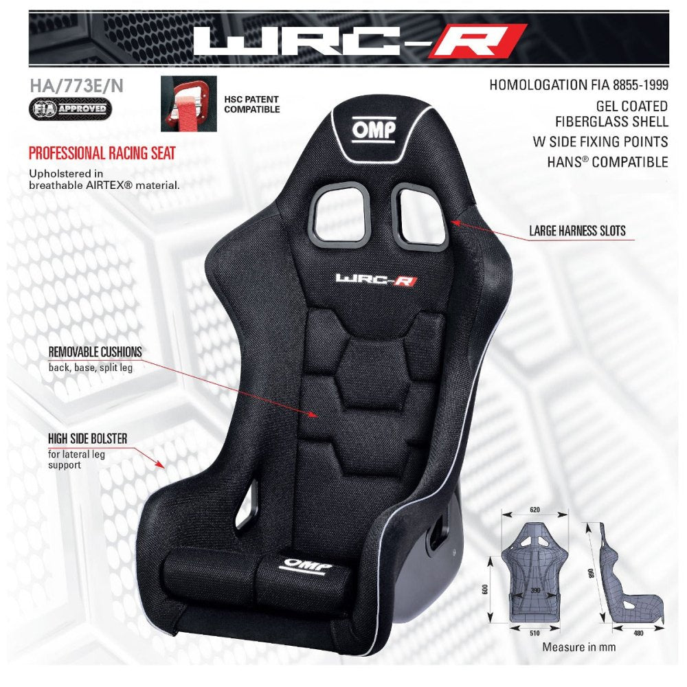 OMP WRC Fiberglass Racing Seat | FIA 8855-1999