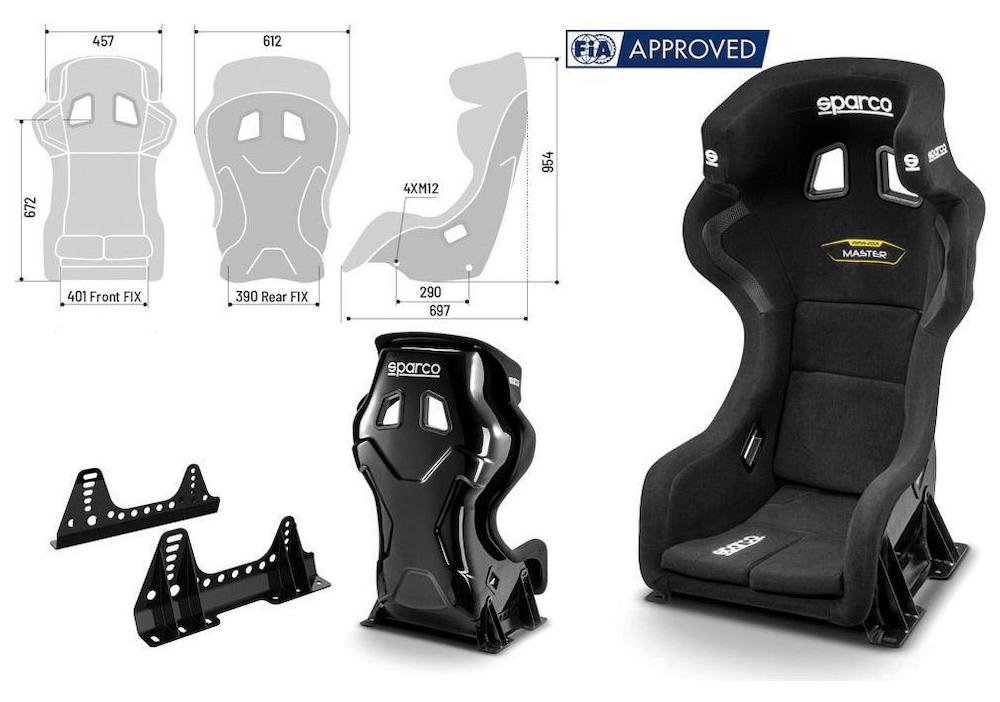 Sparco Pro Master Fiberglass Racing Seat | FIA 8855-2021 — view 4