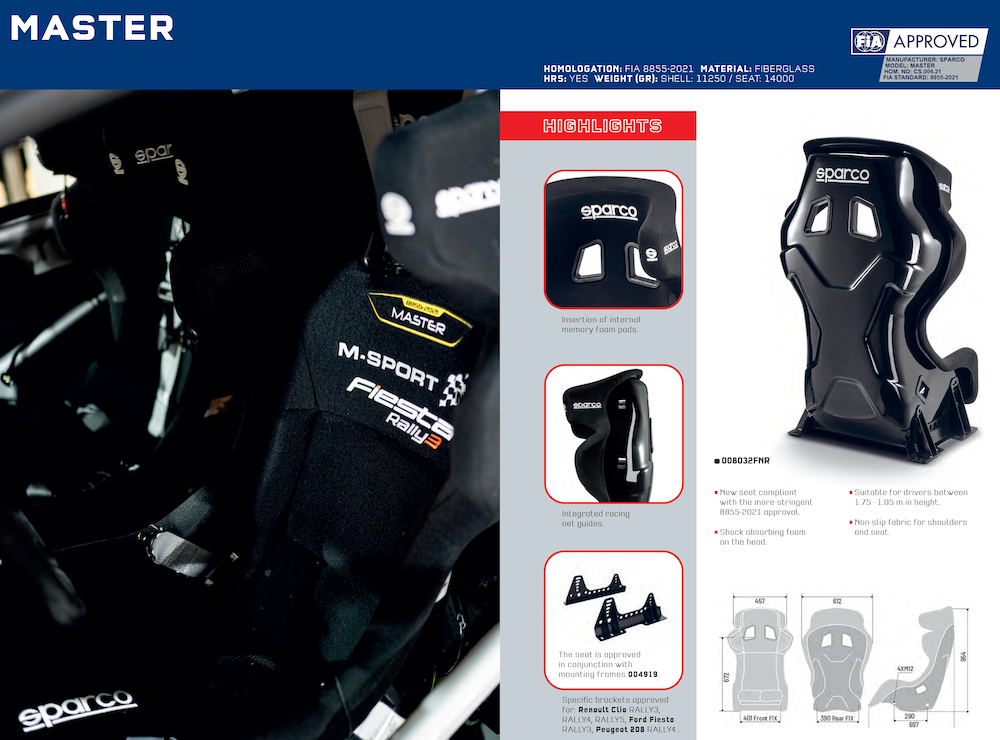 Sparco Pro Master Fiberglass Racing Seat | FIA 8855-2021 — view 2